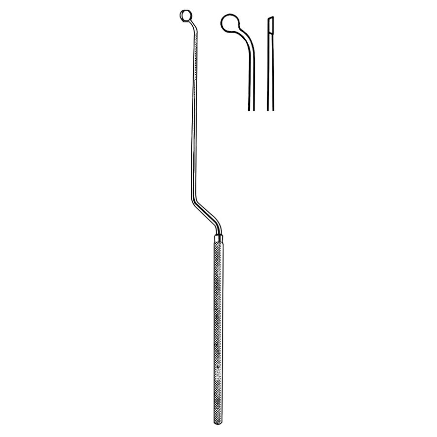 Cervical Retractor Medial Blade, Stainless Steel, Ball Snap Closure, W/ Teeth, 40.0 Mm X 23.0 Mm